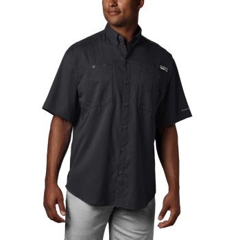 Columbia PFG Tamiami II Short Sleeve Big, Camisa Negros Para Hombre | 167034-XHL